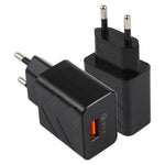 LZ-715 18W QC3.0 USB 단일 포트 고속 여행용 충전기, EU 플러그, EU 플러그
