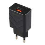 LZ-715 18W QC3.0 USB 단일 포트 고속 여행용 충전기, EU 플러그, EU 플러그