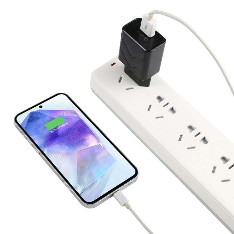 LZ-715 18W QC3.0 USB 단일 포트 고속 여행용 충전기, EU 플러그, EU 플러그