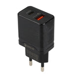 LZ-728 QC 3.0 USB + PD 20W USB-C / Type-C 고속 여행용 충전기, EU 플러그, EU 플러그