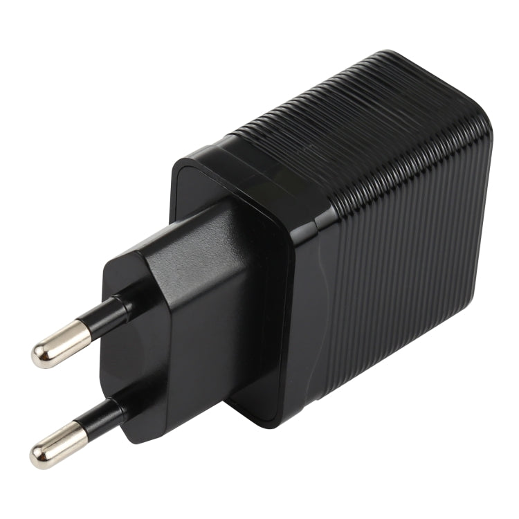 LZ-728 QC 3.0 USB + PD 20W USB-C / Type-C 고속 여행용 충전기, EU 플러그, EU 플러그