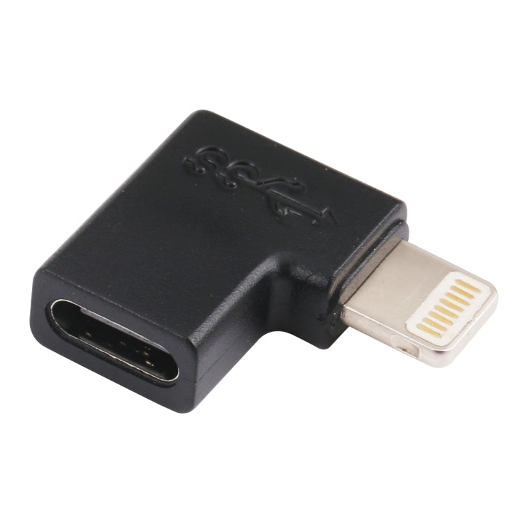 8핀 수컷 to USB-C / 타입-C 암컷 엘보 충전 어댑터, 8핀 수컷 to USB-C / 타입-C 암컷