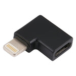 8핀 수컷 to USB-C / 타입-C 암컷 엘보 충전 어댑터, 8핀 수컷 to USB-C / 타입-C 암컷