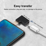 8핀 수컷 to USB-C / 타입-C 암컷 엘보 충전 어댑터, 8핀 수컷 to USB-C / 타입-C 암컷
