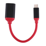 15cm 알루미늄 합금 헤드 USB-C / Type-C 3.1 수컷 to USB 3.0 암컷 OTG 변환 어댑터 케이블