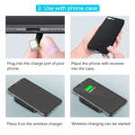 5V 800mA Qi 표준 무선 충전 수신기 USB-C / 타입-C 포트 포함, 타입-C 휴대폰용