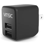 Vinsic 12W 5V 2.4A 출력 듀얼 USB 벽면 충전기 USB 충전기 어댑터