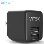Vinsic 12W 5V 2.4A 출력 듀얼 USB 벽면 충전기 USB 충전기 어댑터