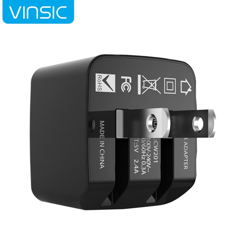 Vinsic 12W 5V 2.4A 출력 듀얼 USB 벽면 충전기 USB 충전기 어댑터