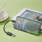 24cm 2A 마이크로 USB to USB 알루미늄 합금 호스 OTG 어댑터 데이터 충전 케이블 USB-C / Type-C 커넥터 포함