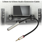 REXLIS TC128MF 3.5mm 수 to 6.5mm 암 오디오 어댑터 케이블, 길이: 60cm