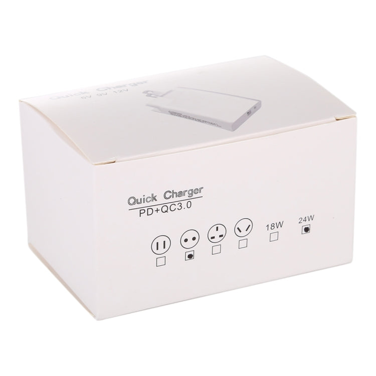 24W PD + QC3.0 고속 충전기 전원 어댑터 플러그 어댑터 EU 플러그, 24W EU 플러그