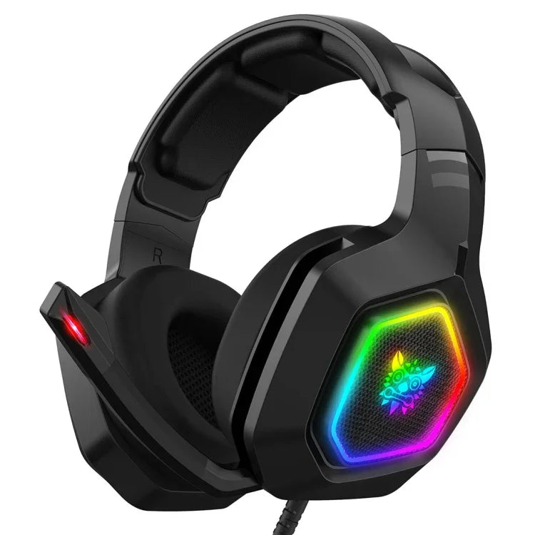 ONIKUMA K10 3.5mm 컴퓨터 게임 유선 헤드셋 RGB LED 라이트 포함, K10