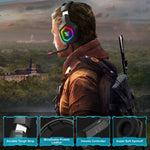 ONIKUMA K10 3.5mm Computer Games Wired Headset with RGB LED Light, K10
