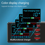 X9 9-in-1 QC 3.0 USB 인터페이스 + 6 USB 포트 + PD 65W 포트 + QI 무선 고속 충전 다기능 충전기 LED 디스플레이 포함, X9