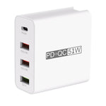 WLX-A6 4포트 고속 충전 USB 여행용 충전기 전원 어댑터, US 플러그