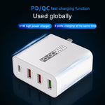 WLX-A6 4포트 고속 충전 USB 여행용 충전기 전원 어댑터, US 플러그