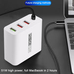 WLX-A6 4포트 고속 충전 USB 여행용 충전기 전원 어댑터, US 플러그