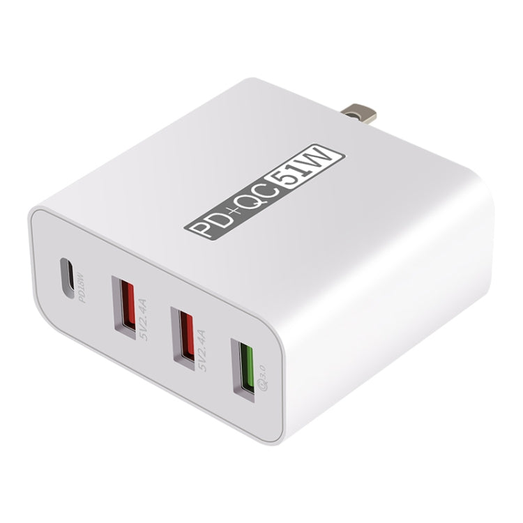 WLX-A6 4포트 고속 충전 USB 여행용 충전기 전원 어댑터, US 플러그