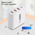 WLX-A6 4포트 고속 충전 USB 여행용 충전기 전원 어댑터, US 플러그