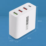 WLX-A6 4포트 고속 충전 USB 여행용 충전기 전원 어댑터, US 플러그