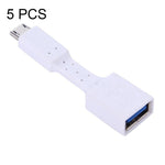 5개 세트 마이크로 USB 수형 to USB 3.0 암형 OTG 어댑터, 마이크로 USB to USB 3.0