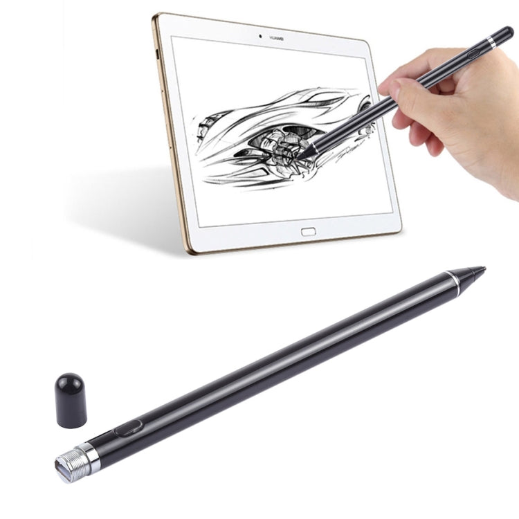 긴 범용 충전식 정전식 터치 스크린 스타일러스 펜, 2.3mm 초미세 금속 팁, iPhone, iPad, 삼성 및 기타 정전식 터치 스크린 스마트폰 또는 태블릿 PC용