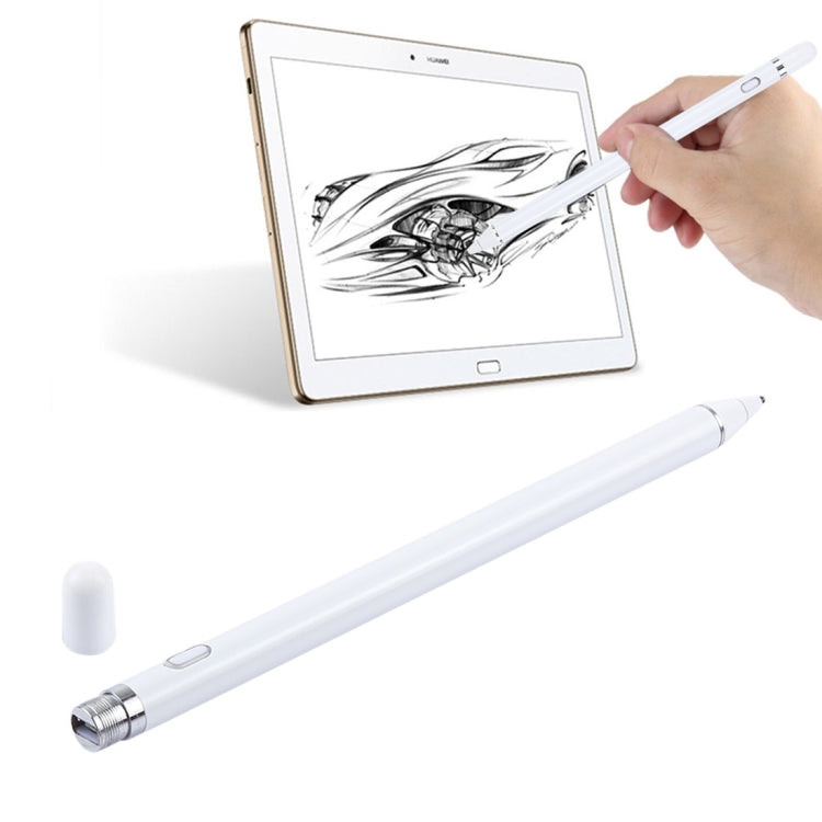 긴 범용 충전식 정전식 터치 스크린 스타일러스 펜, 2.3mm 초미세 금속 팁, iPhone, iPad, 삼성 및 기타 정전식 터치 스크린 스마트폰 또는 태블릿 PC용
