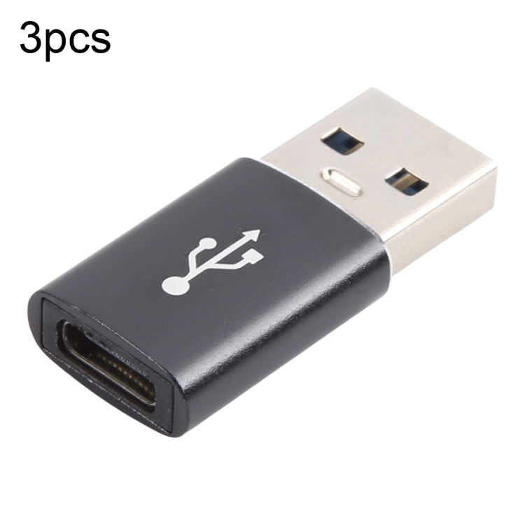 3개 세트 USB-C / Type-C 암-USB 3.0 수 알루미늄 합금 어댑터, 충전 및 데이터 전송 지원, USB 3.0