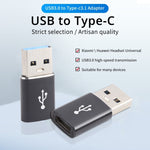 3개 세트 USB-C / Type-C 암-USB 3.0 수 알루미늄 합금 어댑터, 충전 및 데이터 전송 지원, USB 3.0