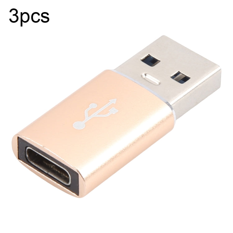 3개 세트 USB-C / Type-C 암-USB 3.0 수 알루미늄 합금 어댑터, 충전 및 데이터 전송 지원, USB 3.0