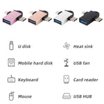 USB 3.0 암형 to USB-C / 타입-C 수형 + 마이크로 USB 수형 다기능 OTG 어댑터 슬링 홀 포함