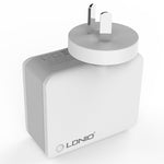 LDNIO A4403 4.4A 4포트 USB 스마트 여행용 충전기, EU 플러그, SAS5293AU, SAS5293EU, SAS5293UK, SAS5293US