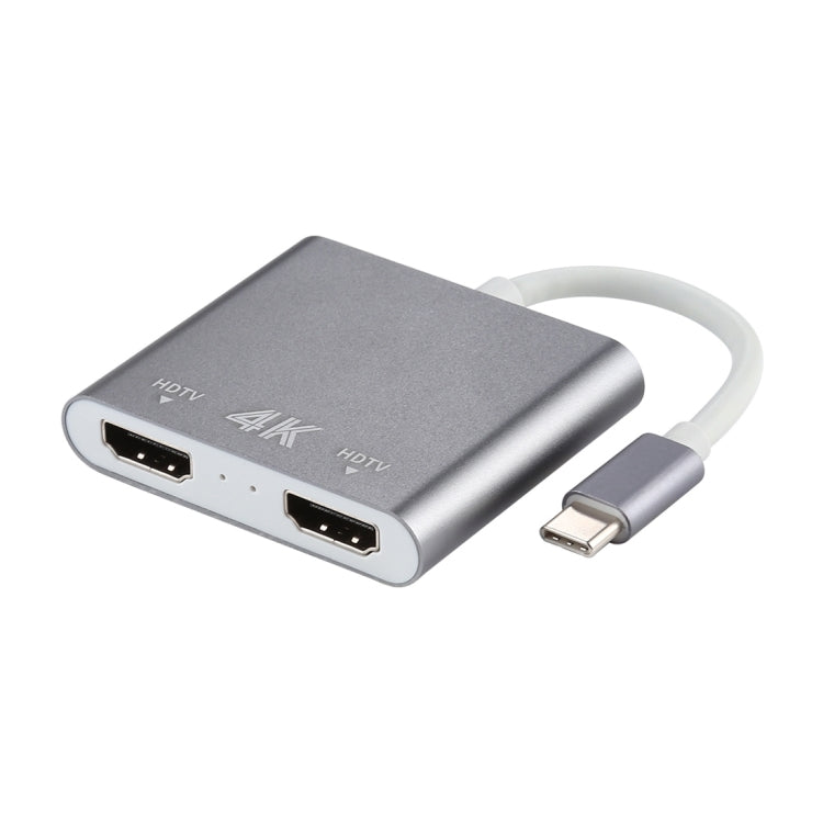 4K 울트라 HD 듀얼 HDMI 인터페이스 출력 to USB-C / Type-C 어댑터, 9175B