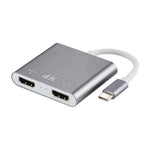 4K 울트라 HD 듀얼 HDMI 인터페이스 출력 to USB-C / Type-C 어댑터, 9175B