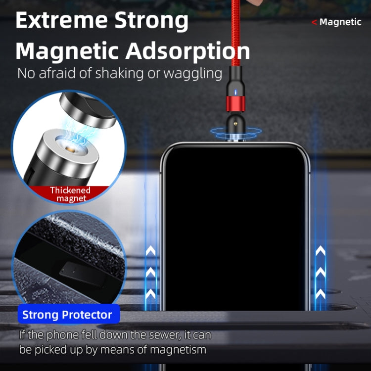 1m 2A 출력 USB to USB-C / Type-C 나일론 꼬임 회전 자석 충전 케이블, 1m Type-C