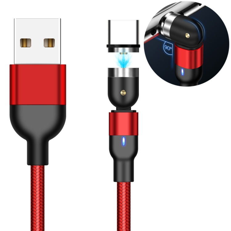 1m 2A 출력 USB to USB-C / Type-C 나일론 꼬임 회전 자석 충전 케이블, 1m Type-C