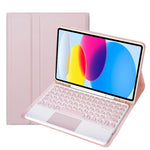 For iPad 11 2025 / 10th Gen 10.9 2022 YA10B-A Lambskin Texture Bluetooth Touch Keyboard Leather Tablet Case with Pen Slot, YA10B-A