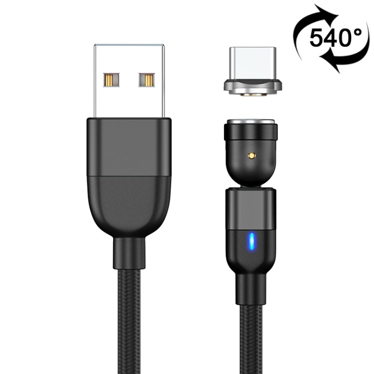 1m 3A 출력 USB to USB-C / Type-C 540도 회전 자석 데이터 동기화 충전 케이블, 1m Type-C