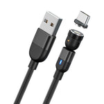 1m 3A 출력 USB to USB-C / Type-C 540도 회전 자석 데이터 동기화 충전 케이블, 1m Type-C