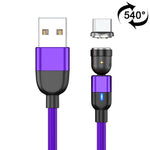 1m 3A 출력 USB to USB-C / Type-C 540도 회전 자석 데이터 동기화 충전 케이블, 1m Type-C