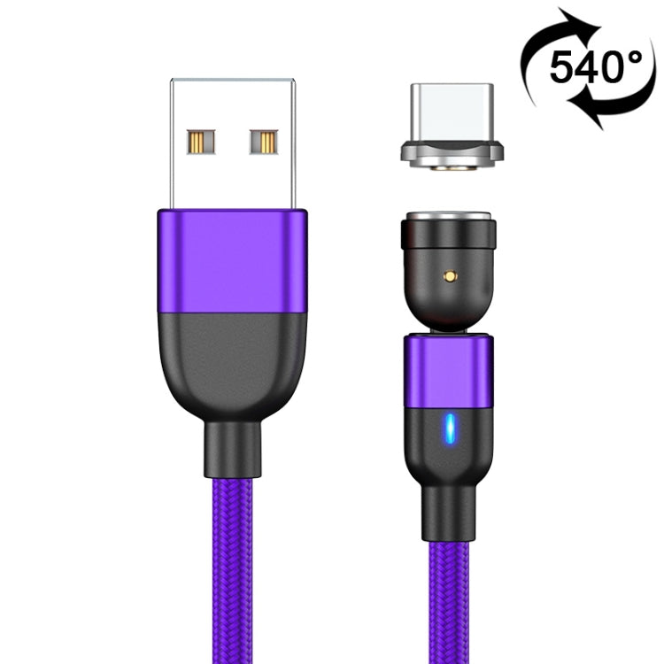 1m 3A 출력 USB to USB-C / Type-C 540도 회전 자석 데이터 동기화 충전 케이블, 1m Type-C