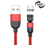 1m 3A 출력 USB to USB-C / Type-C 540도 회전 자석 데이터 동기화 충전 케이블, 1m Type-C