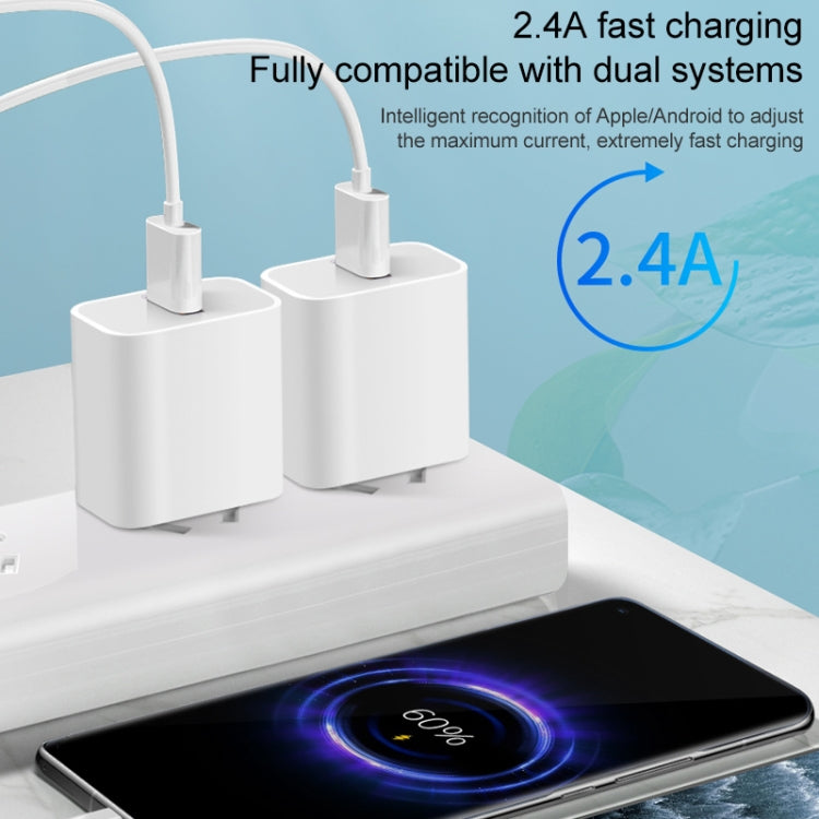 M117 2.4A 단일 USB 포트 플래시 충전기 여행용 충전기, EU 플러그, 단일 USB