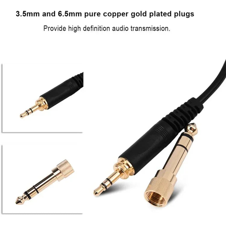 ZS0095 Sennheiser HD25 / HD560 / HD540 / HD430 / HD250용 이어폰 스프링 케이블, 케이블 길이: 1.5m-5m, ZS0095
