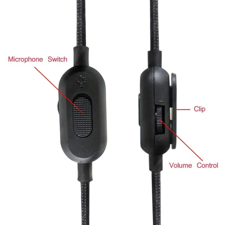 ZS0159 Logitech G433 / G233 / G Pro / G Pro X용 3.5mm 남성-남성 게이밍 헤드셋 오디오 케이블 유선 통화 지원, 케이블 길이: 2m