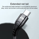 4 in 1 66W 6A USB to 8핀 + 마이크로 USB + 듀얼 USB-C / Type-C 고속 충전 데이터 케이블, 케이블 길이: 1.2m, 1.2m, 1.2m 66W