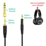ZS0088 Audio-Technica ATH-M50X / ATH-M40X용 스프링 헤드셋 오디오 케이블, 케이블 길이: 1.4m-3m, ZS0088