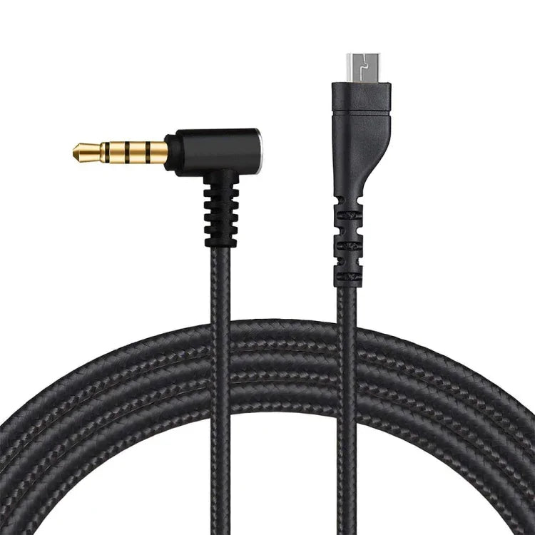 ZS0135 SteelSeries Arctis 3 / 5 / 7용 이어폰 오디오 케이블, 케이블 길이: 2m, 오디오 케이블 블랙, 오디오 케이블 실버