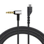 ZS0135 SteelSeries Arctis 3 / 5 / 7용 이어폰 오디오 케이블, 케이블 길이: 2m, 오디오 케이블 블랙, 오디오 케이블 실버